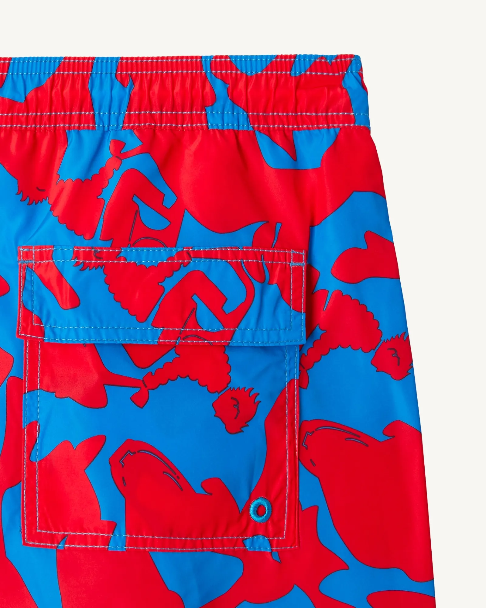 Short De Bain Camo Azur/Rouge Intense Biarritz*JOTT Best Sale