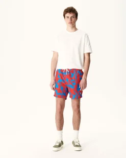 Short De Bain Camo Azur/Rouge Intense Biarritz*JOTT Best Sale