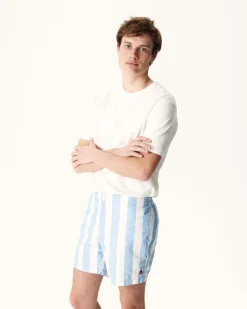Short De Bain Rayure Bleu Clair/Blanc Dov*JOTT Shop