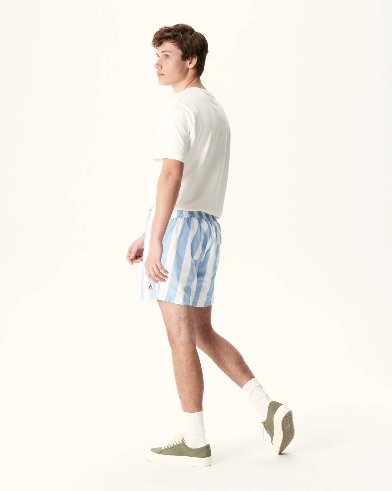 Short De Bain Rayure Bleu Clair/Blanc Dov*JOTT Shop