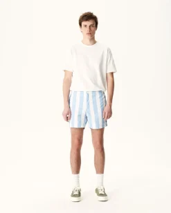 Short De Bain Rayure Bleu Clair/Blanc Dov*JOTT Shop