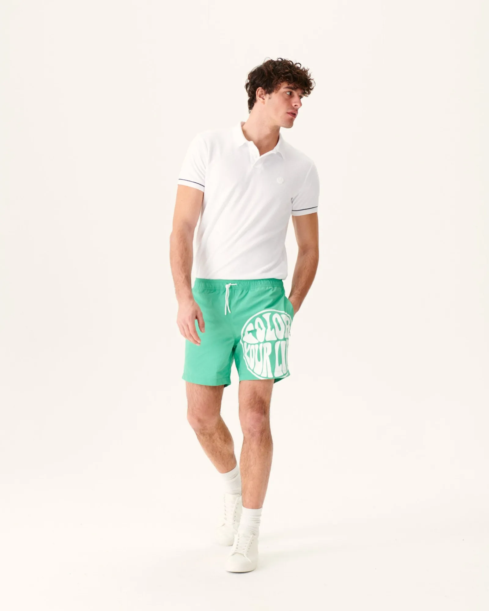Short De Bain Vert/Funday Blanc Biarritz*JOTT Online