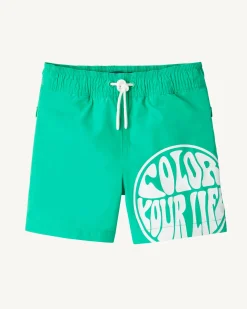 Short De Bain Vert/Funday Blanc Enfant Cassis*JOTT Store