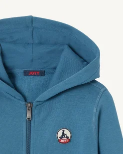 Sweat A Capuche Enfant En Coton Biologique Bleu Jeans Tijuana*JOTT Hot