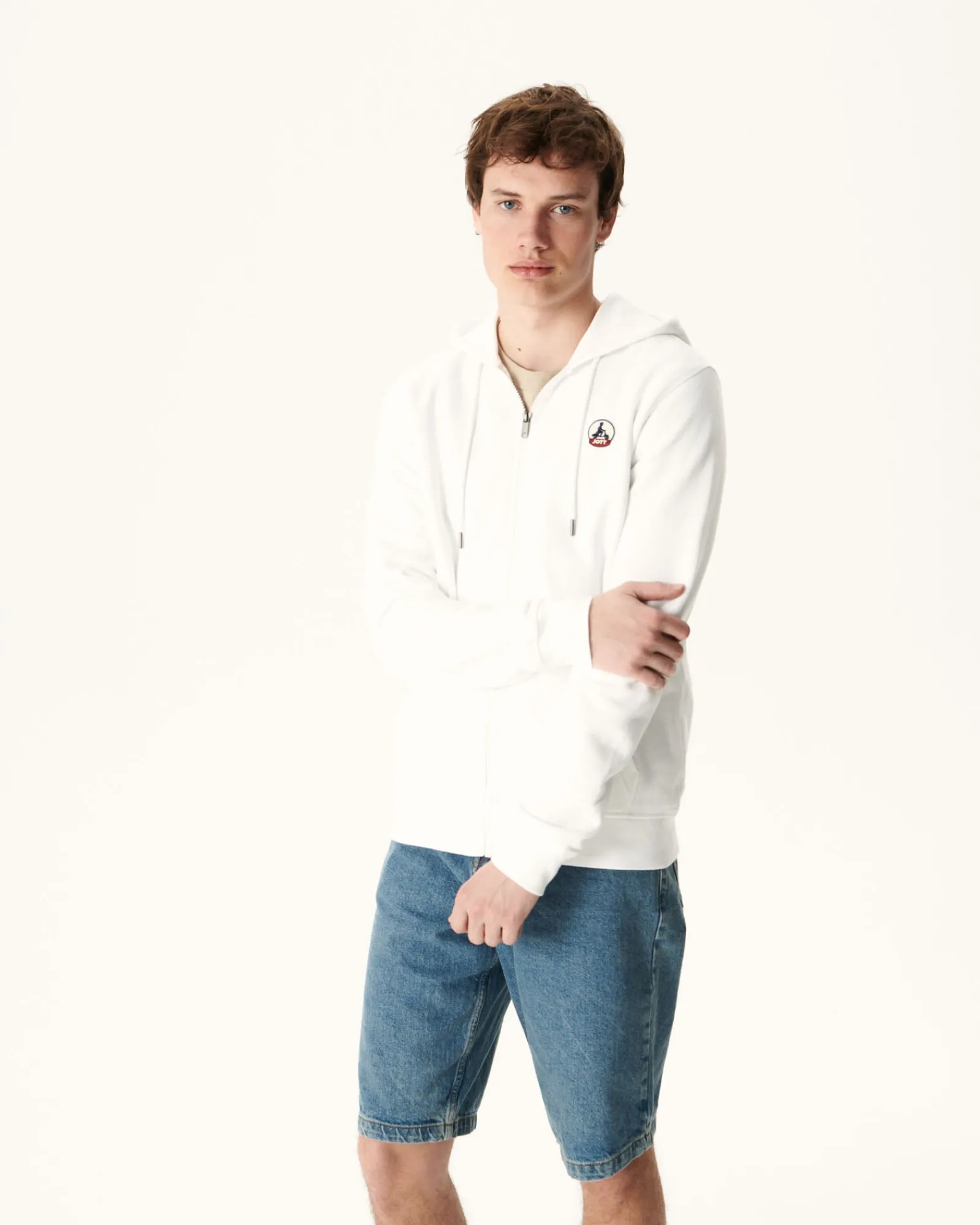 Sweat A Capuche Homme En Coton Biologique Blanc Mexico*JOTT Best Sale