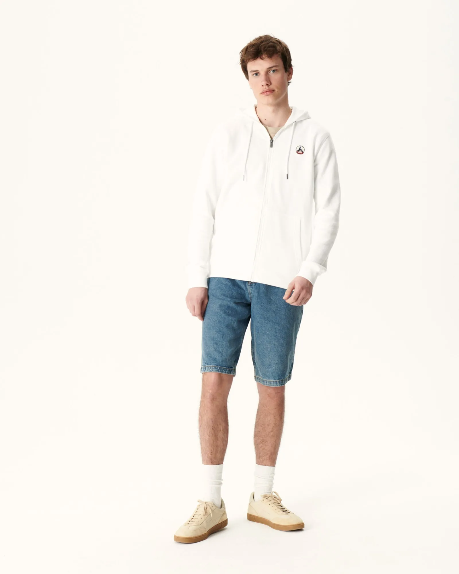 Sweat A Capuche Homme En Coton Biologique Blanc Mexico*JOTT Best Sale