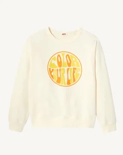 Sweat A Imprime Femme En Coton Biologique Ecru Parati*JOTT New