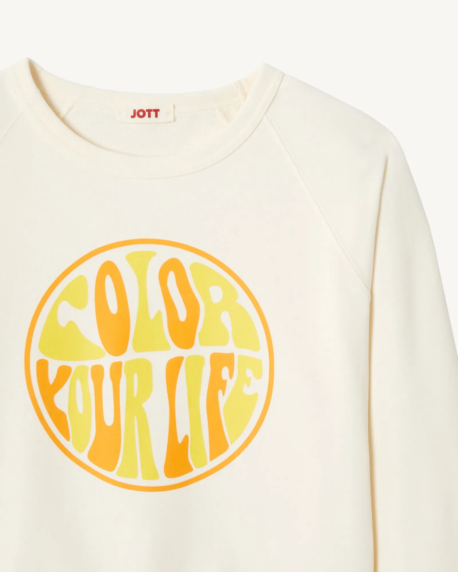 Sweat A Imprime Femme En Coton Biologique Ecru Parati*JOTT New