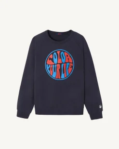 Sweat A Imprime Femme En Coton Biologique Marine Parati*JOTT Hot
