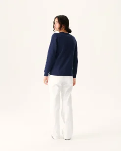 Sweat En Coton Biologique Marine Elvas*JOTT Cheap