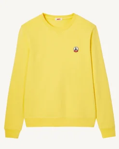 Sweat Homme En Coton Biologique Jaune Clair Braga*JOTT Outlet