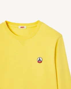 Sweat Homme En Coton Biologique Jaune Clair Braga*JOTT Outlet