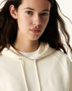 Sweat Molleton A Capuche Femme En Coton Biologique Ecru Monteria*JOTT Cheap