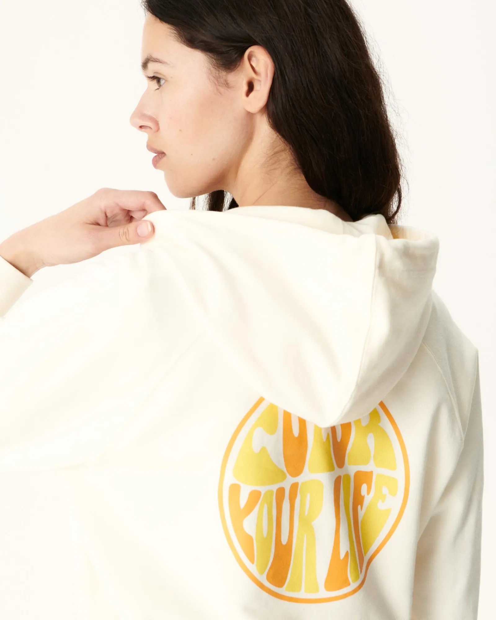 Sweat Molleton A Capuche Femme En Coton Biologique Ecru Monteria*JOTT Cheap