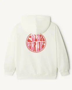 Sweat Molleton A Capuche Femme En Coton Biologique Blanc Monteria*JOTT Cheap