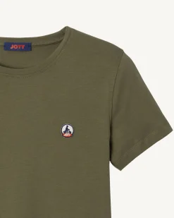 T-Shirt A Col Rond Femme En Coton Biologique Army Rosas*JOTT Best Sale