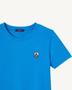 T-Shirt Enfant En Coton Biologique Col Rond Azur Rio*JOTT Shop
