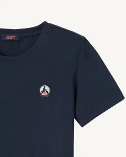 T-Shirt Enfant En Coton Biologique Col Rond Marine Rio*JOTT Cheap