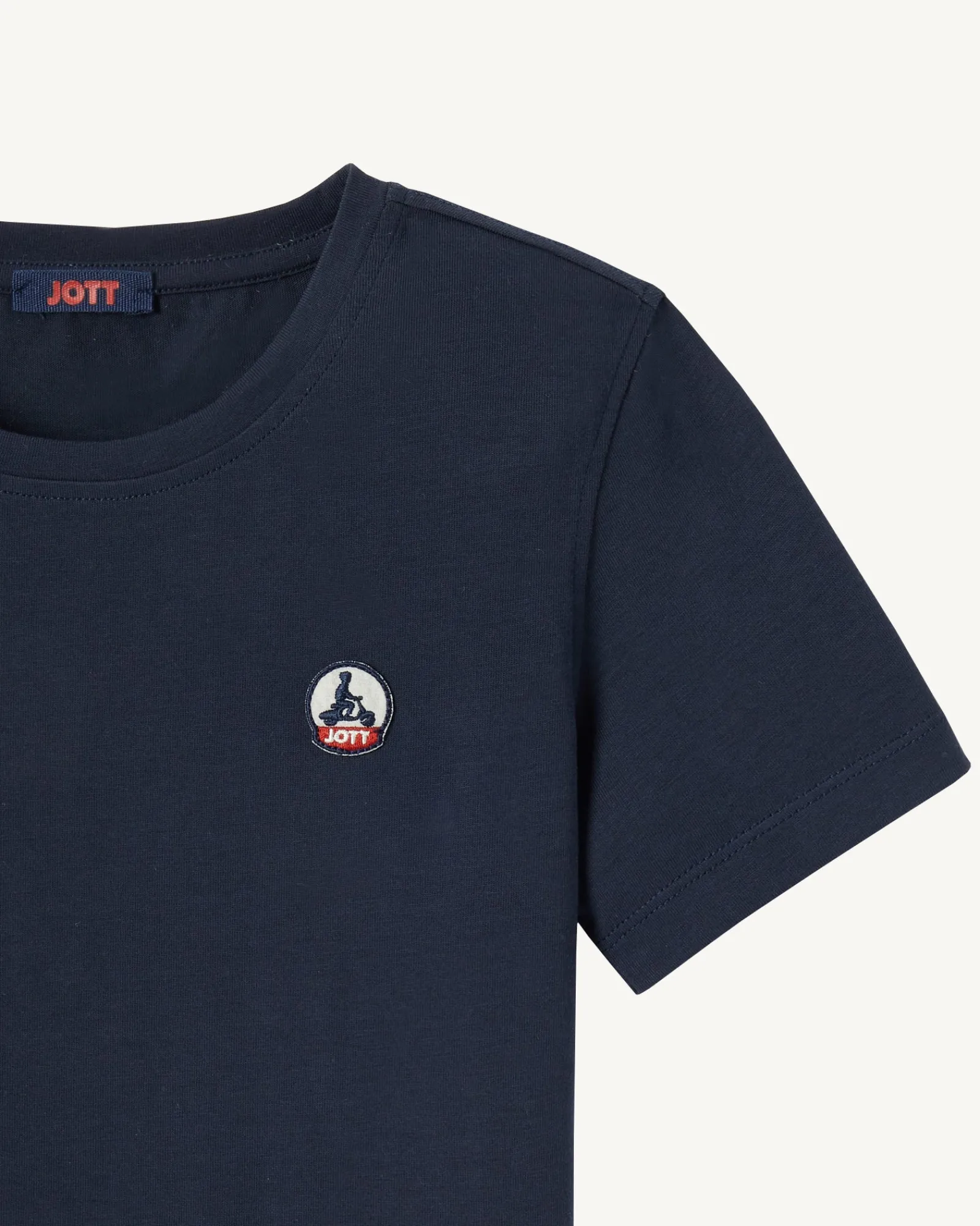 T-Shirt Enfant En Coton Biologique Col Rond Marine Rio*JOTT Cheap