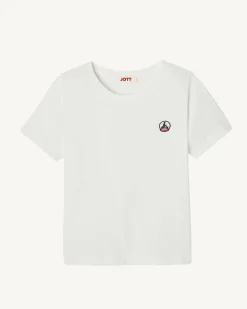 T-Shirt Enfant En Coton Biologique Col Rond Blanc Rio*JOTT Outlet