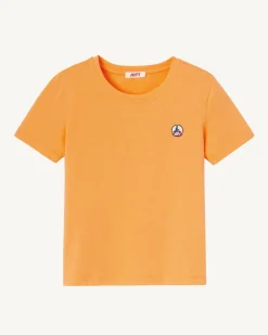 T-Shirt Enfant En Coton Biologique Col Rond Abricot Rio*JOTT Cheap