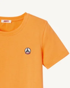 T-Shirt Enfant En Coton Biologique Col Rond Abricot Rio*JOTT Cheap