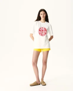 T-Shirt Femme En Coton Biologique Blanc Adela*JOTT New