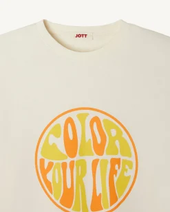 T-Shirt Femme En Coton Biologique Ecru Adela*JOTT Sale