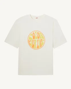 T-Shirt Homme En Coton Biologique Ecru Leo*JOTT Clearance