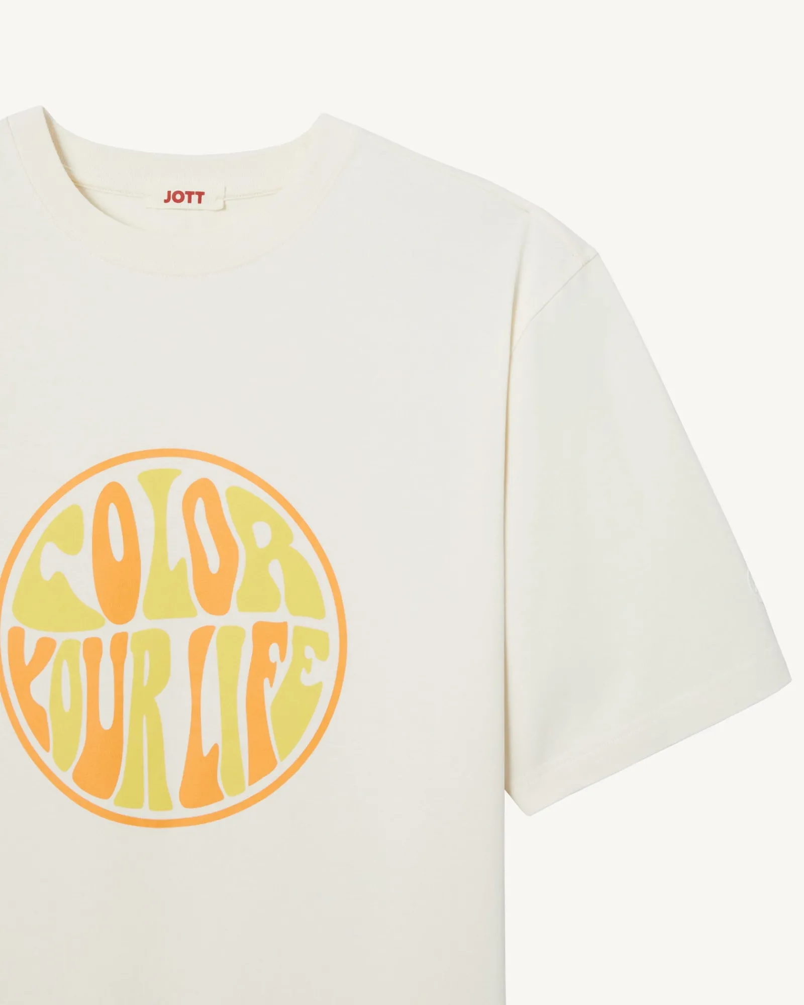 T-Shirt Homme En Coton Biologique Ecru Leo*JOTT Clearance