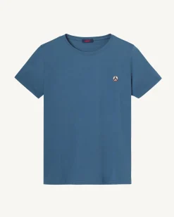 T-Shirt Homme En Coton Biologique Bleu Jeans Pietro*JOTT Sale