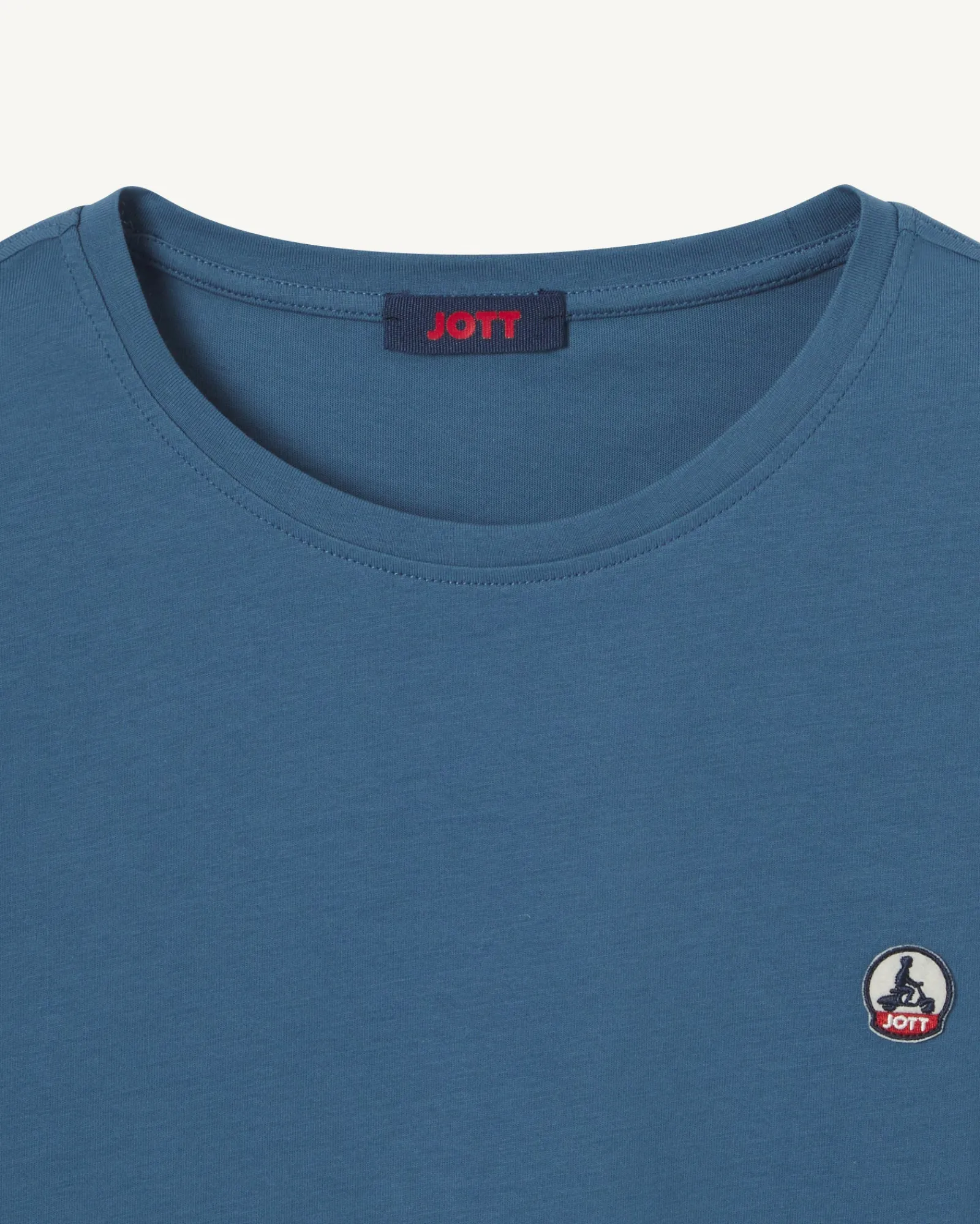 T-Shirt Homme En Coton Biologique Bleu Jeans Pietro*JOTT Sale