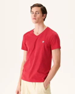 T-Shirt Homme En Coton Biologique Rouge Benito*JOTT Hot