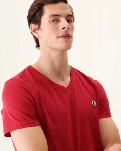T-Shirt Homme En Coton Biologique Rouge Benito*JOTT Hot
