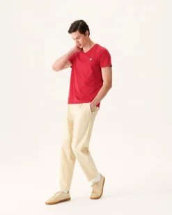 T-Shirt Homme En Coton Biologique Rouge Benito*JOTT Hot