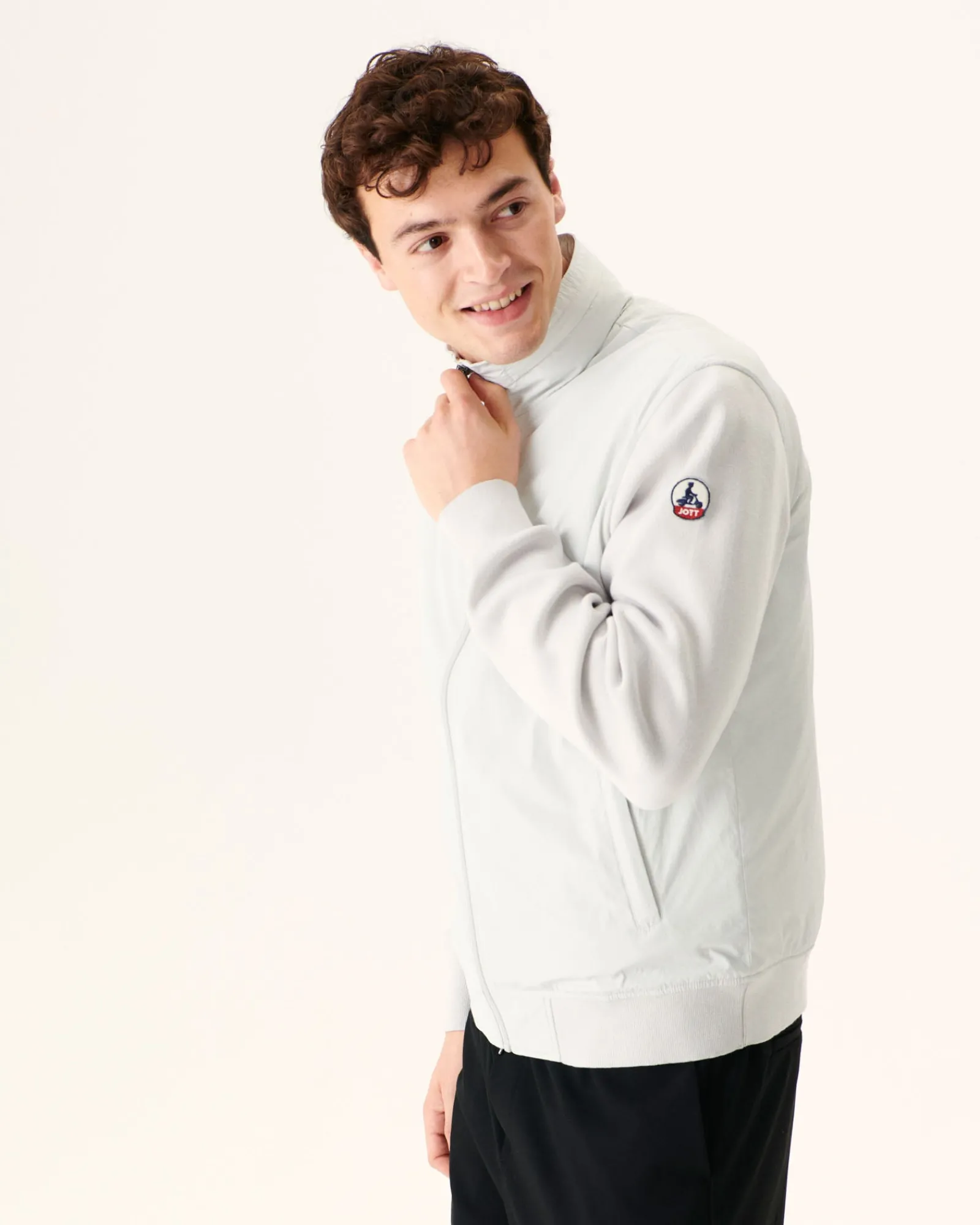 Veste A Capuche Bi-Matiere Gris Clair Bardenas*JOTT Flash Sale