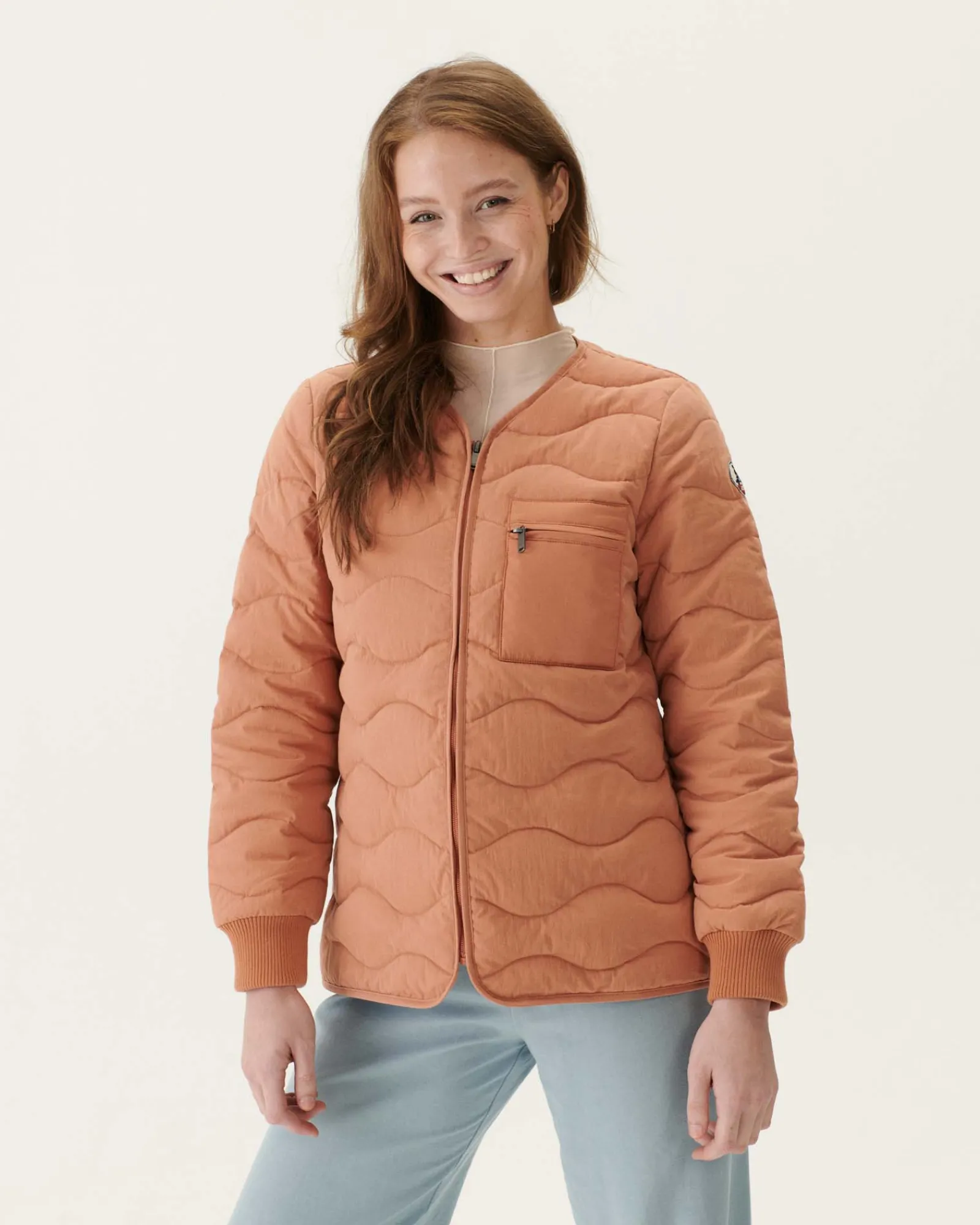 Veste Zippee Col V Camel Alexia*JOTT Best